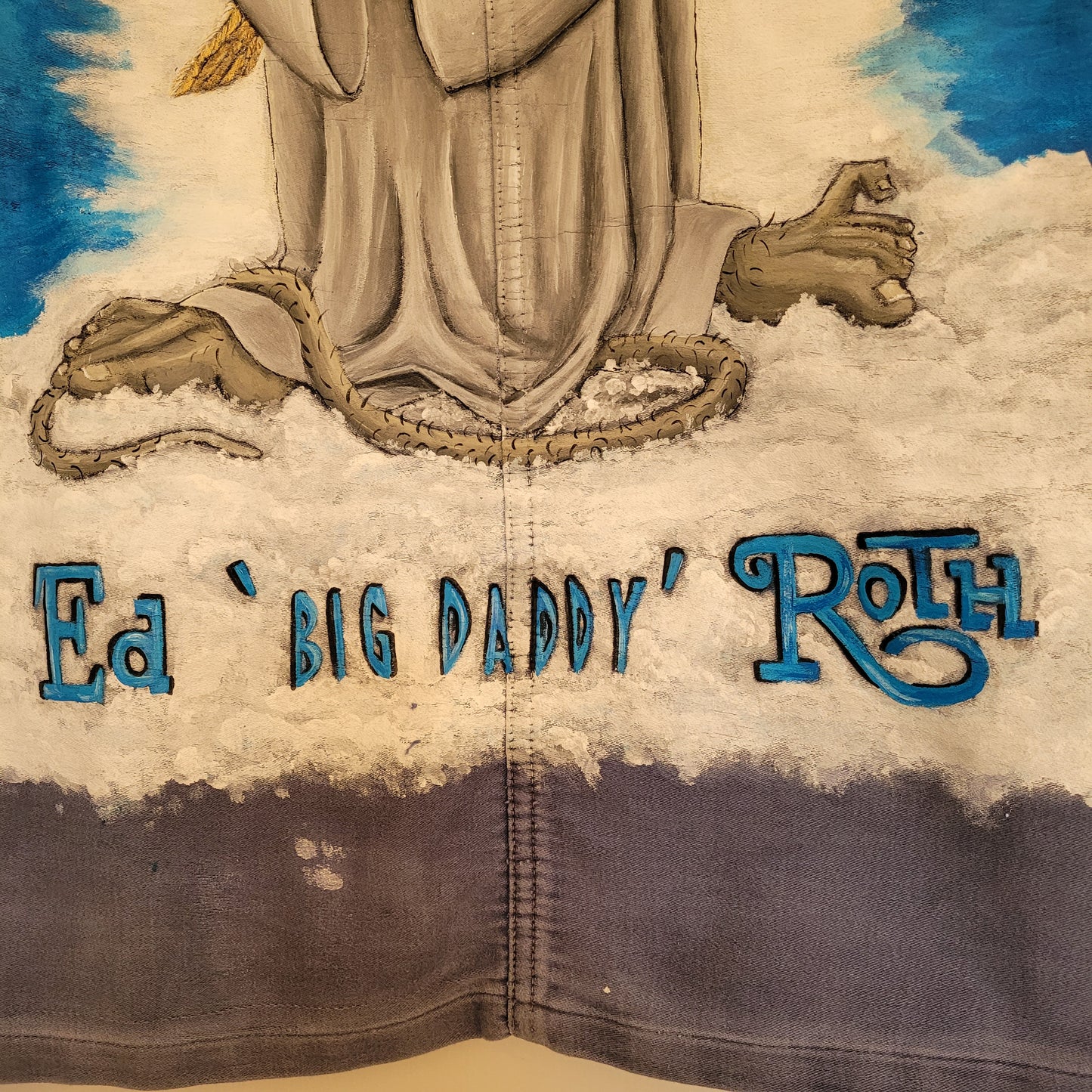 In loving memory of ED "Big Daddy" Roth handpainted french 50's moleskin jacket Rat Fink Angel