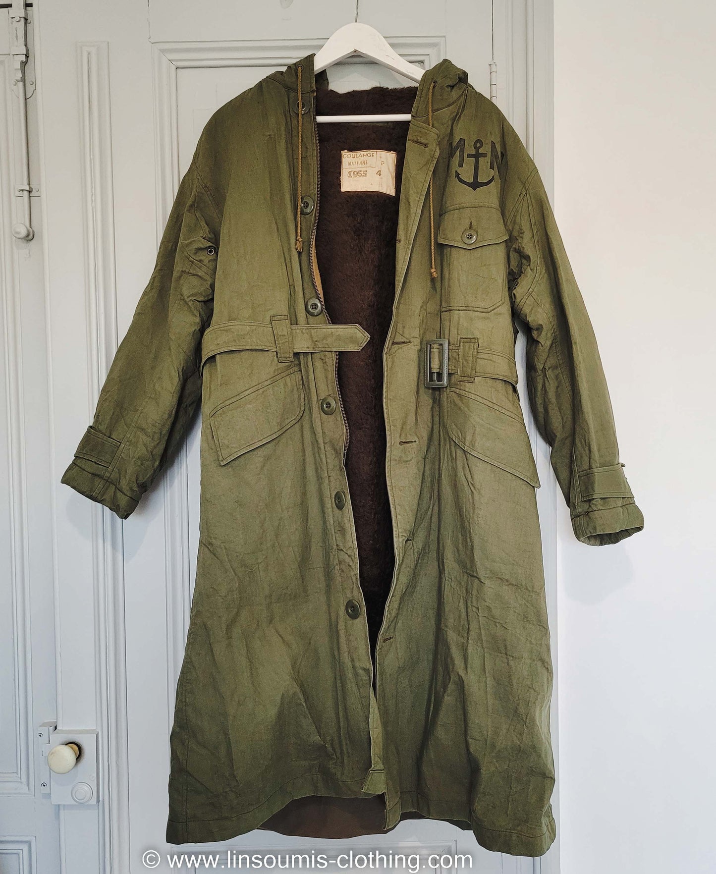 Rare NOS deadstock french navy coat like long N1 deck jacket / rare deadstock manteau de quart de la Marine nationale