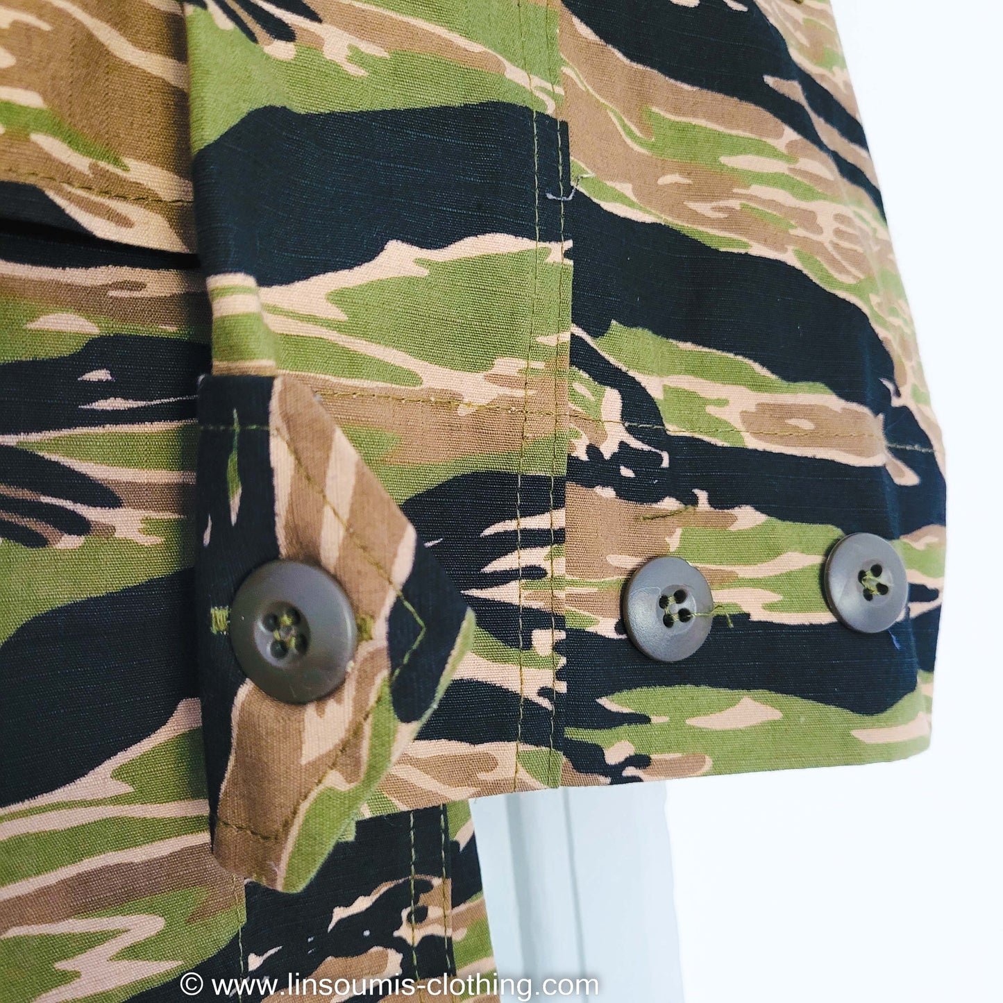 Rare Tiger Stripe combo utility shirt and pant / rare pantalon et veste camo tiger stripe Sud Vietnam et commandos us