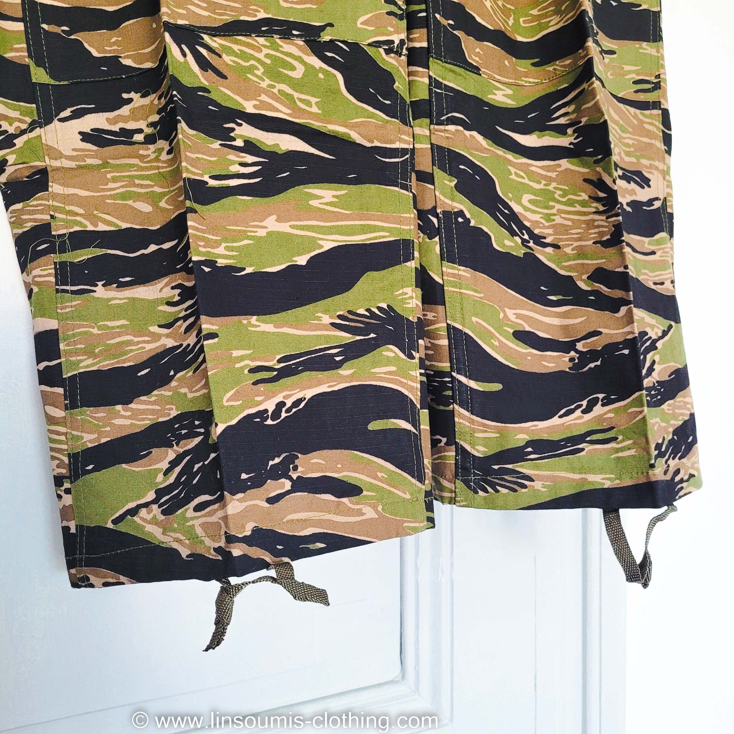 Rare Tiger Stripe combo utility shirt and pant / rare pantalon et veste camo tiger stripe Sud Vietnam et commandos us