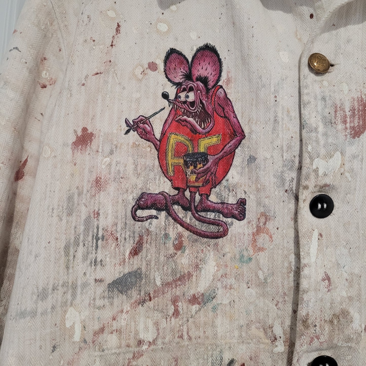 In loving memory of ED "Big Daddy" Roth handpainted jacket Fink painter