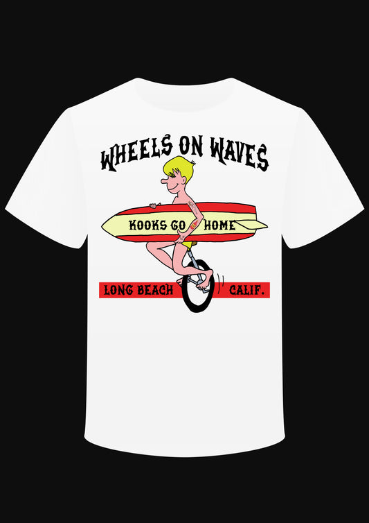T-shirt " Wheels on Waves" Long Beach