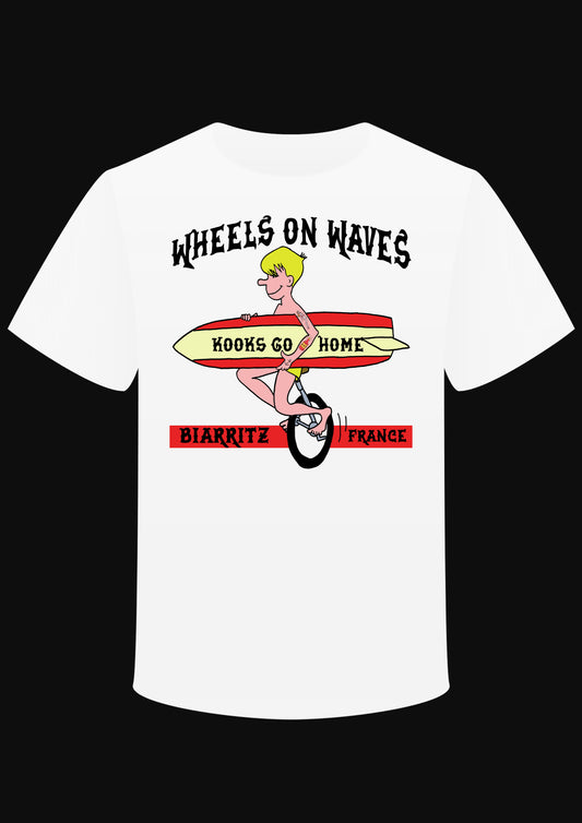 T-shirt " Wheels on Waves" Biarritz