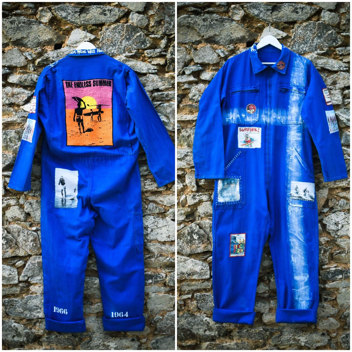 HANDEMBROIDERY COVERALL/ combinaison brodée "ENDLESS SUMMER"
