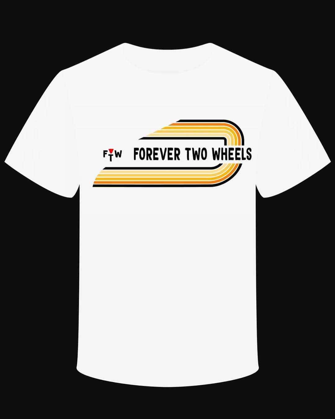 T-shirt "FTW Forever two wheels" Version Orange