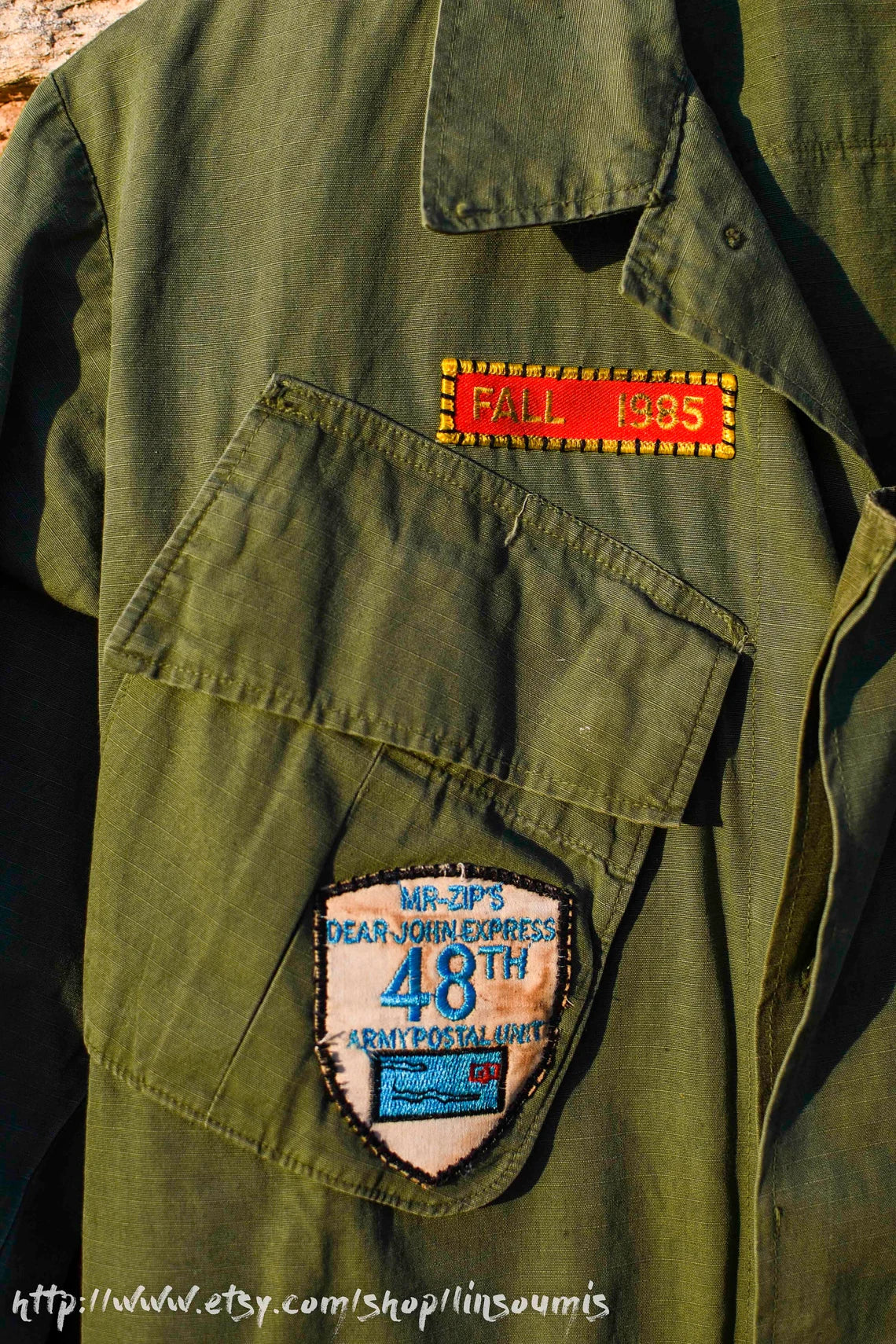 Rare Vintage Para utility shirt 3th patern with patch Vietnam Era