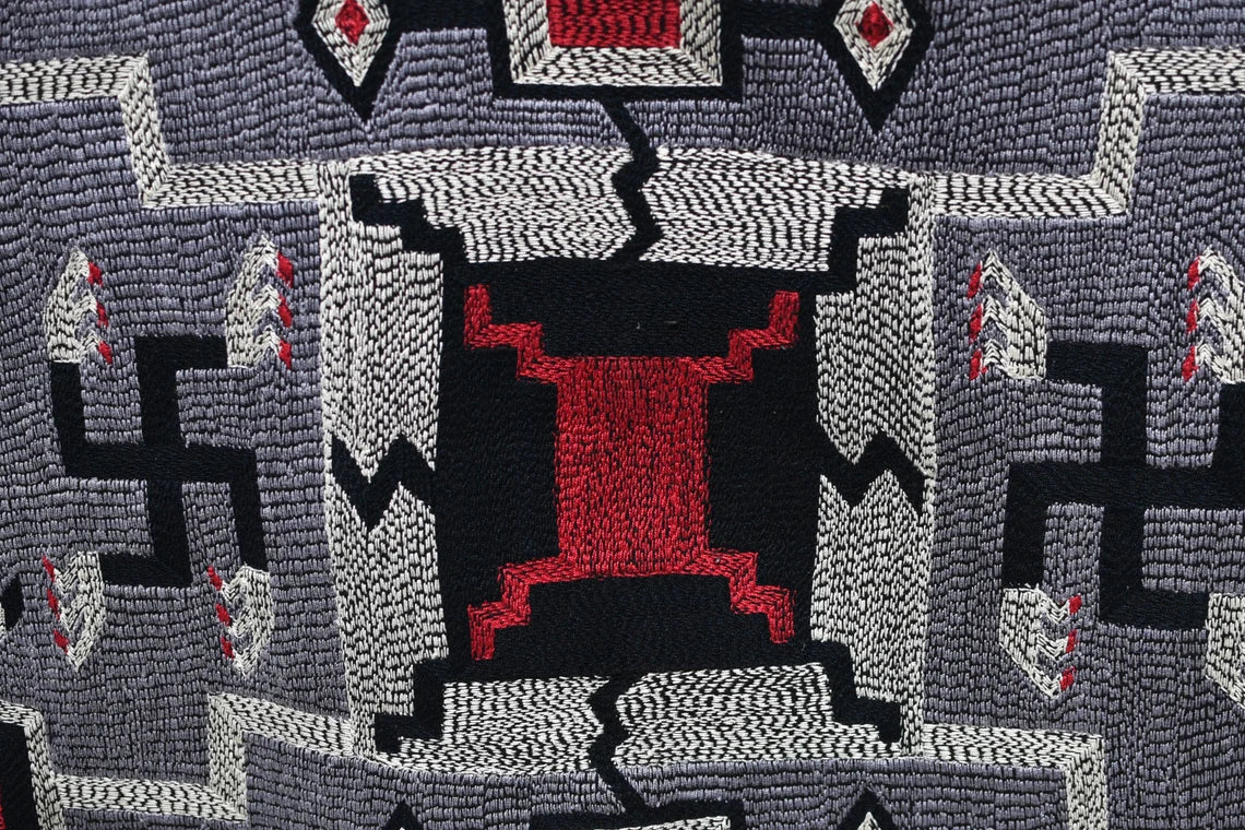 Navajo design blanket hand embroidererd by us