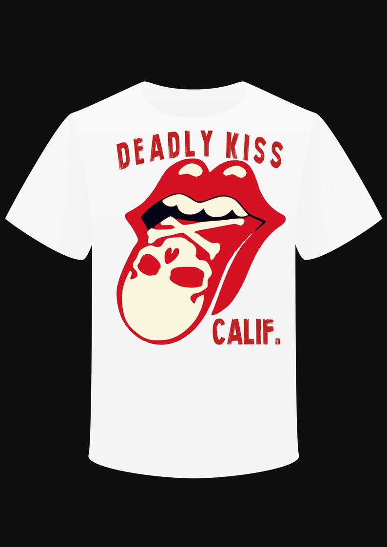 T-shirt "Deadly Kiss Calif."